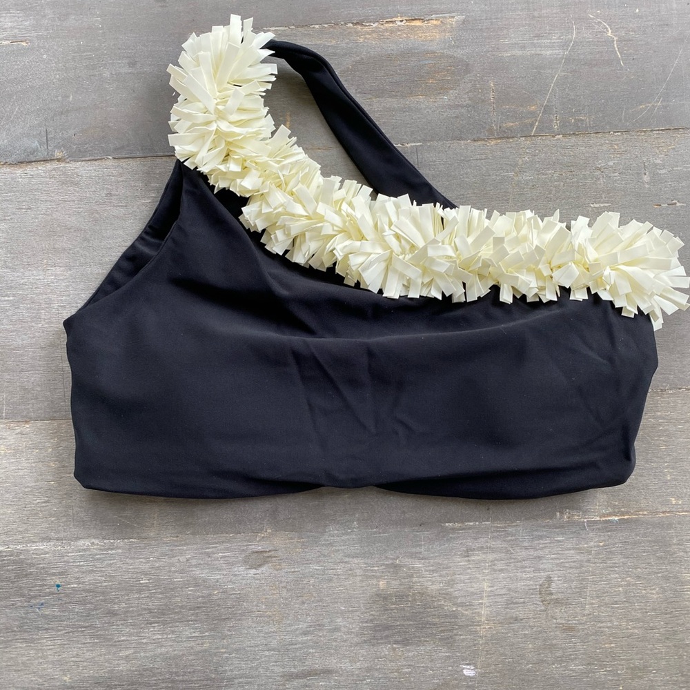 Summersalt Black and Cream Bikini Top